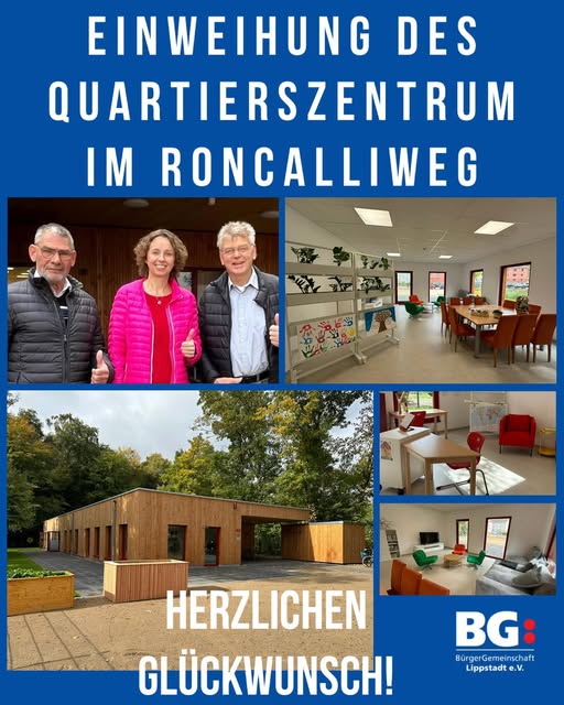 Einweihung des Quartierszentrum im Roncalliweg